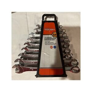 Hyper Tough 18 Piece Metric / SAE Stubby Combination Wrench Set